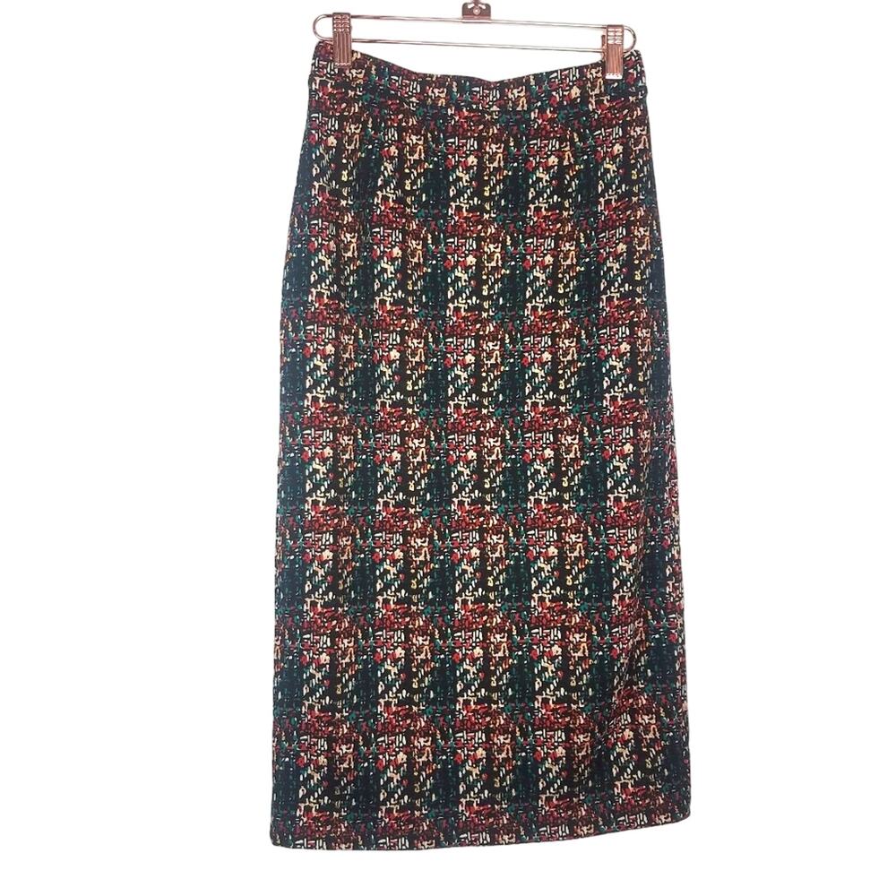 Everleigh | Emerald Multi Pencil Skirt Stretch XS
